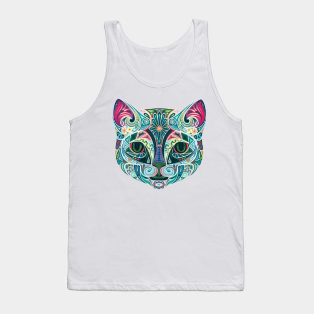 Trippy Cat. Tank Top by SnakeGirl20